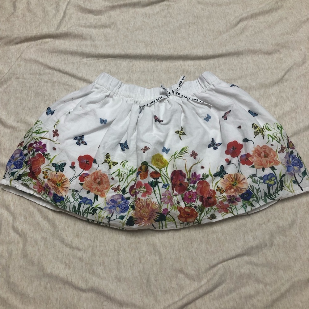 Nathalie Lete x H&M Floral Garden Cotton Skirt Butterfly Cottagecore Feminine